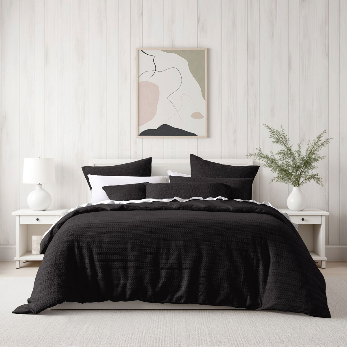 Bianca Kahlani Chocolate Waffle Quilt Cover Set Super King