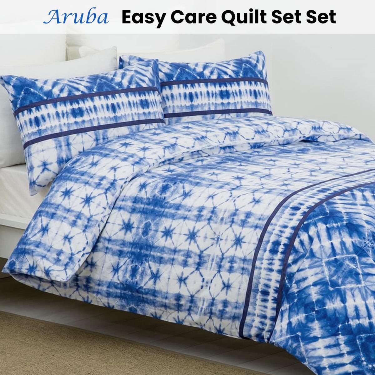 Belmondo Aruba Dutch Caribbean Paradise Easy Care Quilt Cover Set King - Harrogates