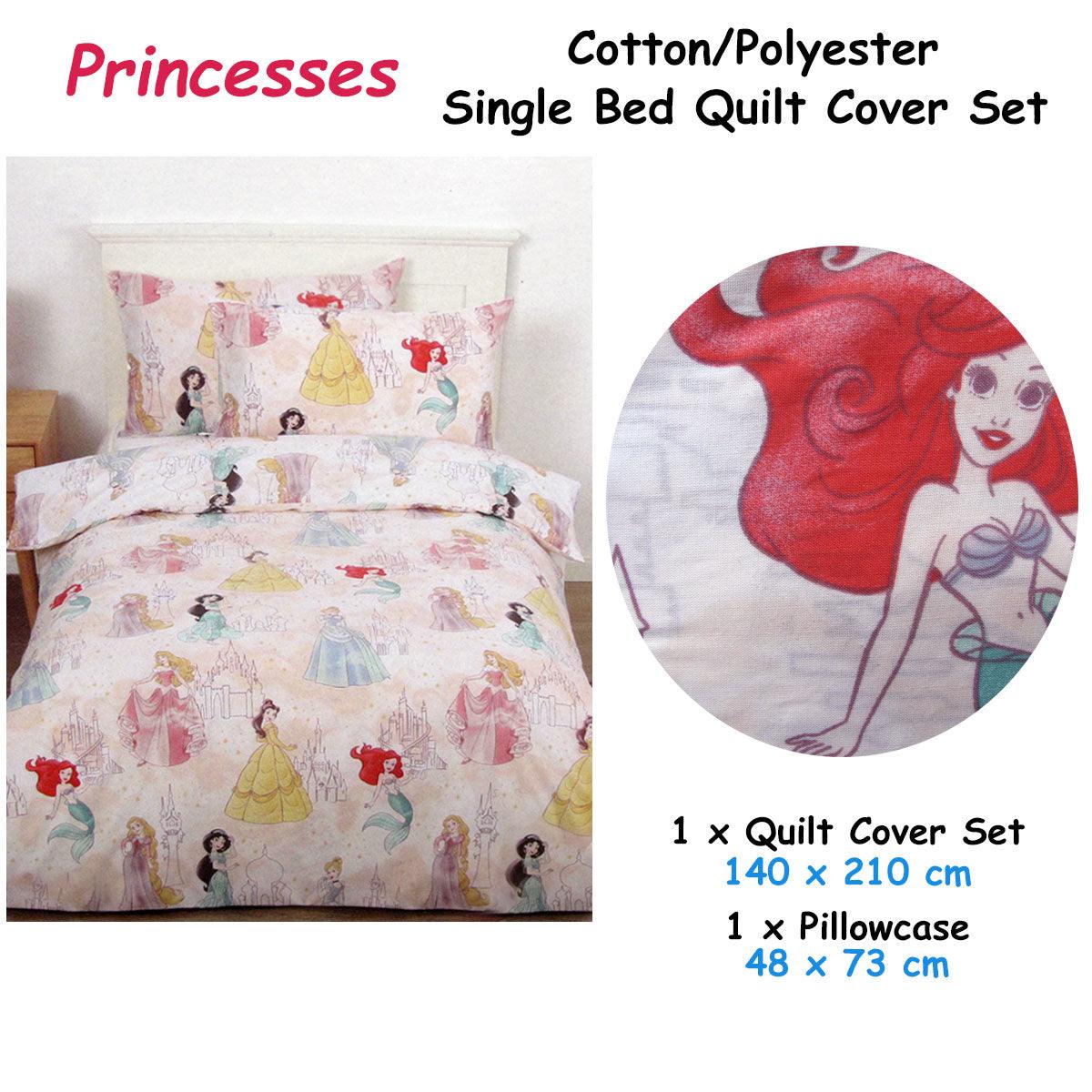 Caprice Disney Princesses Pink Licensed Quilt Cover Set Single - Harrogates