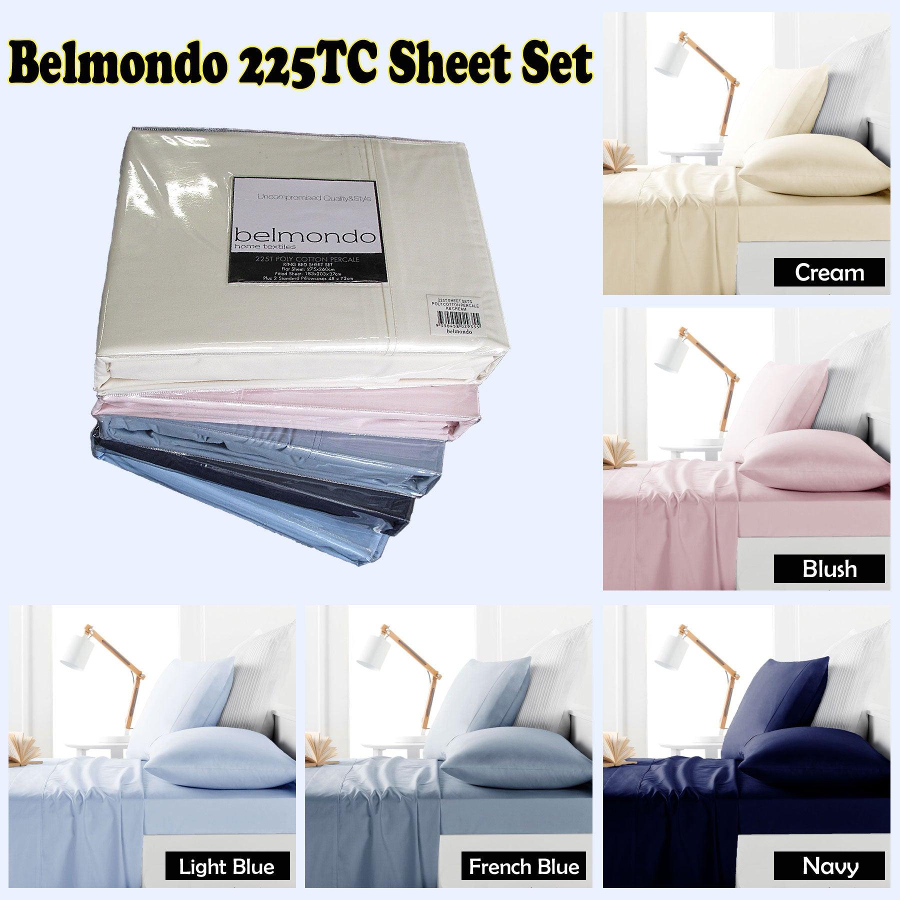 Belmondo 225TC Sheet Set French Blue - Queen - Harrogates