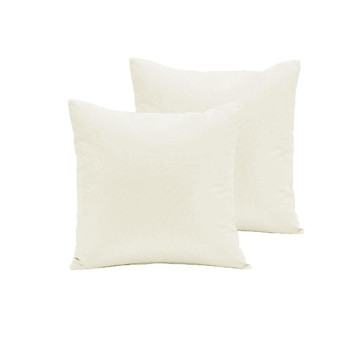 Pair of Polyester Cotton European Pillowcases Off White - Harrogates