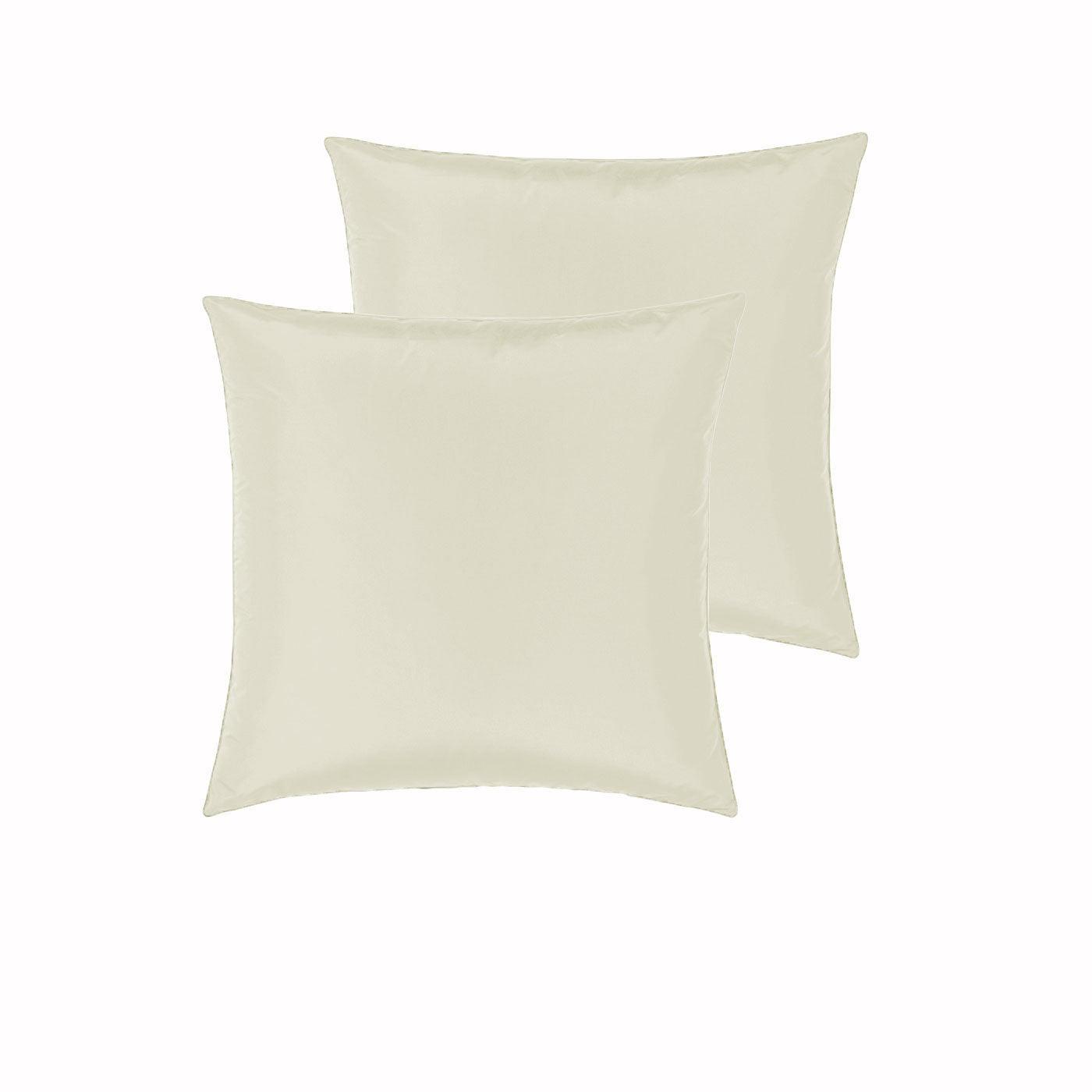 PepperMIll Satin European Pillowcases ( Pair ) IVORY - Harrogates