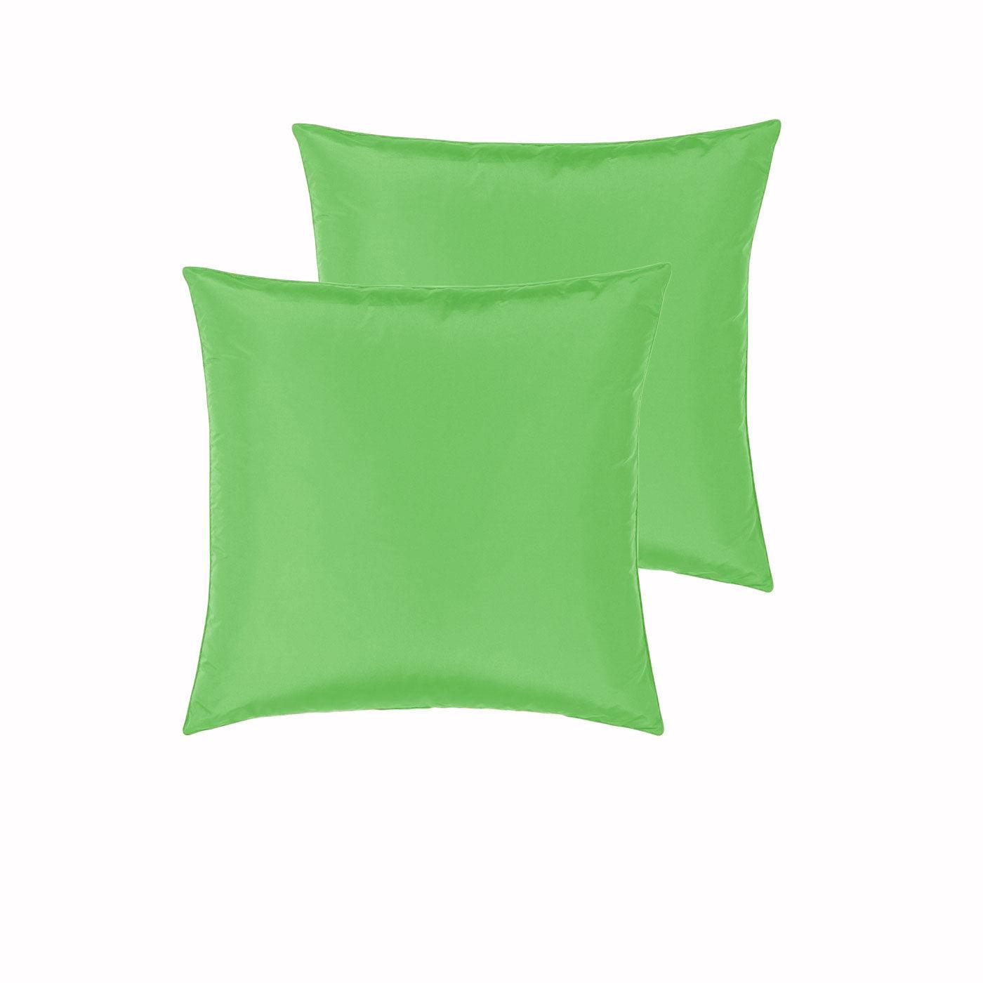 PepperMIll Satin European Pillowcases ( Pair ) LIME - Harrogates
