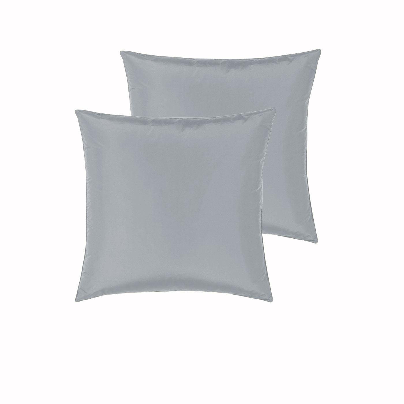 PepperMIll Satin European Pillowcases ( Pair ) SILVER - Harrogates