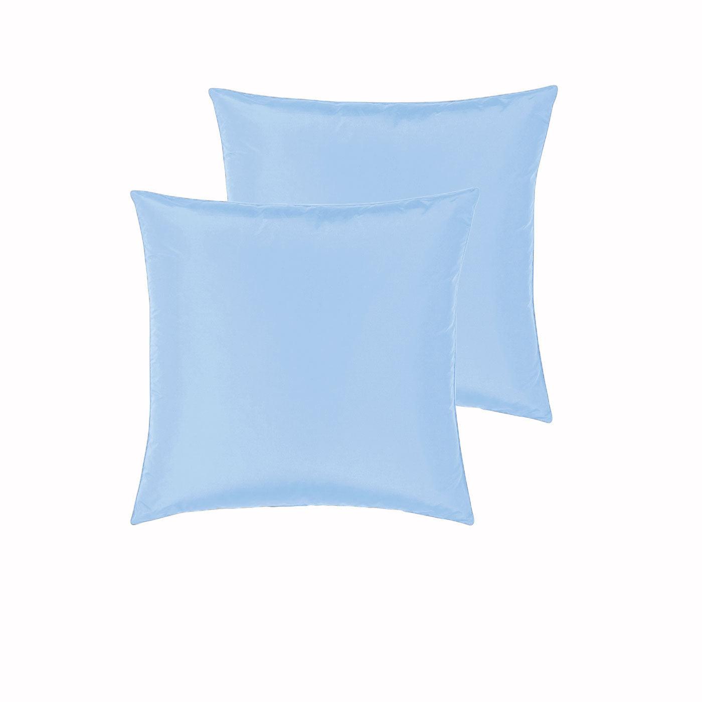PepperMIll Satin European Pillowcases ( Pair ) SKY - Harrogates