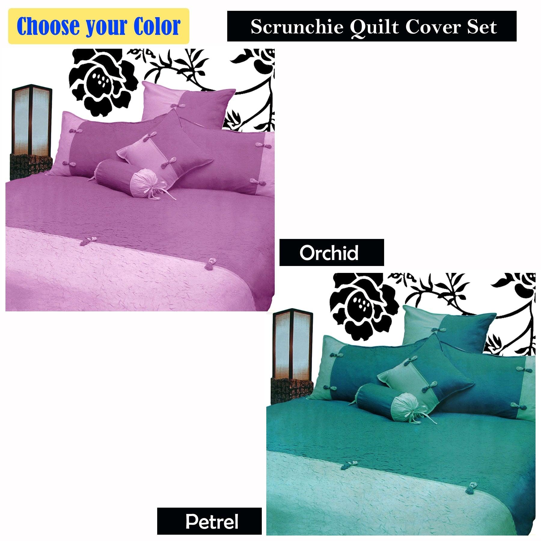 Phase 2 Scrunchie Orchid Quilt Cover Set SINGLE - Harrogates