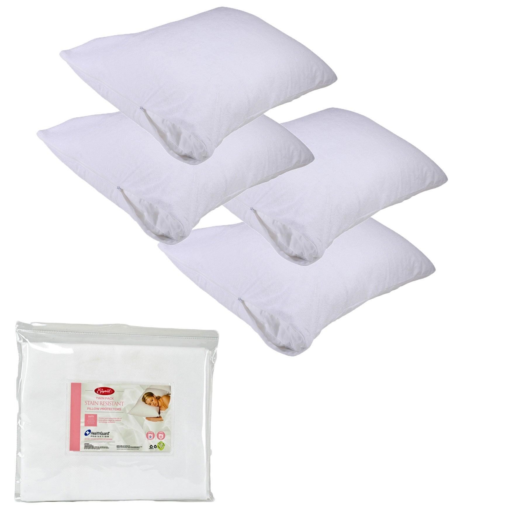 Easyrest Stain Resistant Standard Pillow Protectors 4 Pack - Harrogates