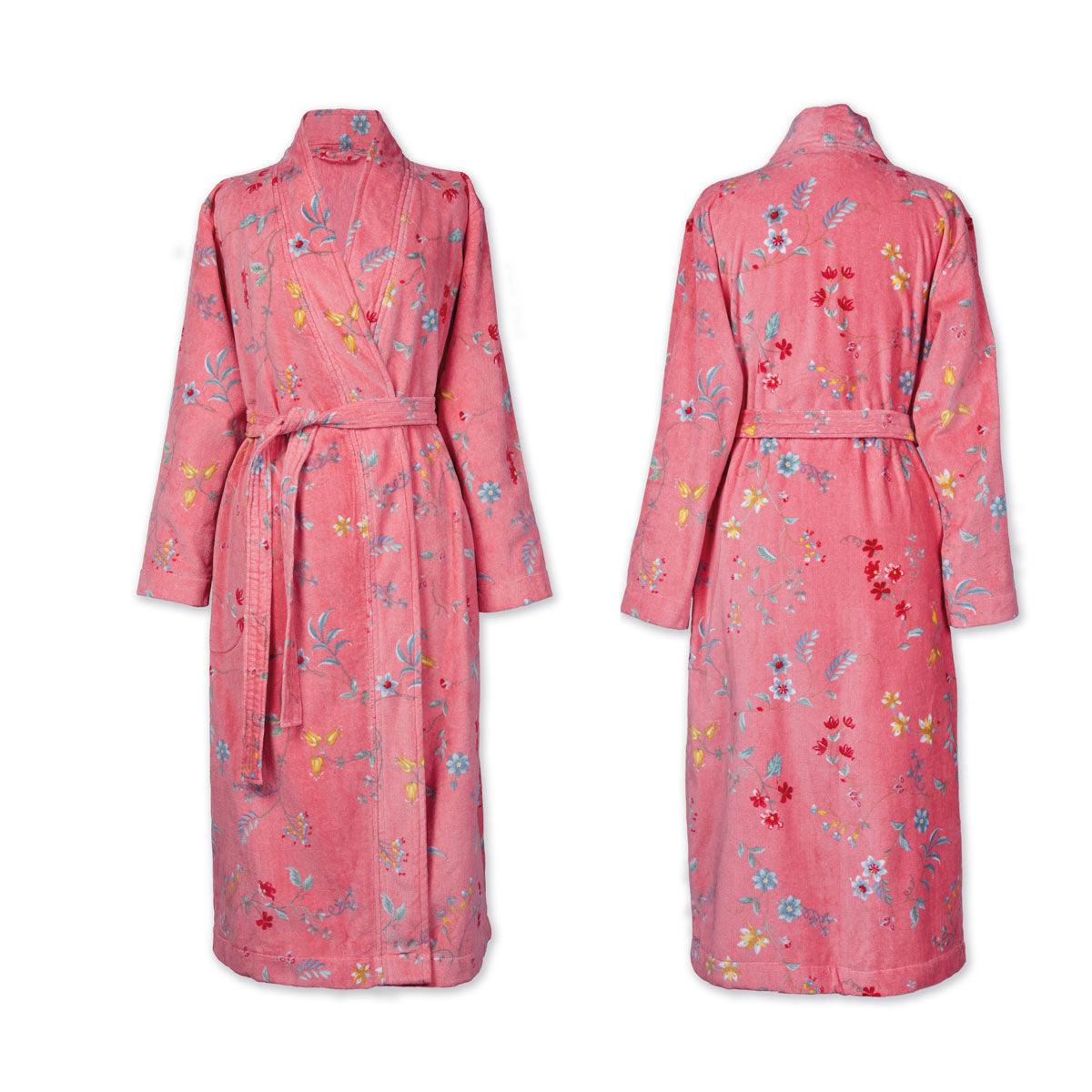 PIP Studio Les Fleurs Cotton Bath Robe Pink XXL - Harrogates