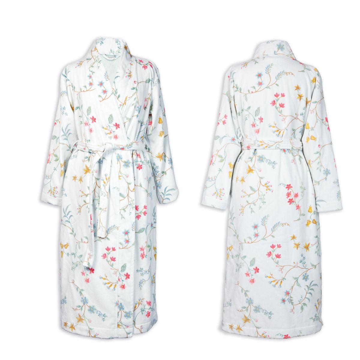 PIP Studio Les Fleurs Cotton Bath Robe White M - Harrogates