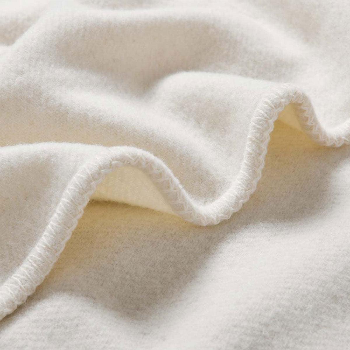 Laconia 400GSM Premium Australian Pure Wool Blanket Natural Queen - Harrogates