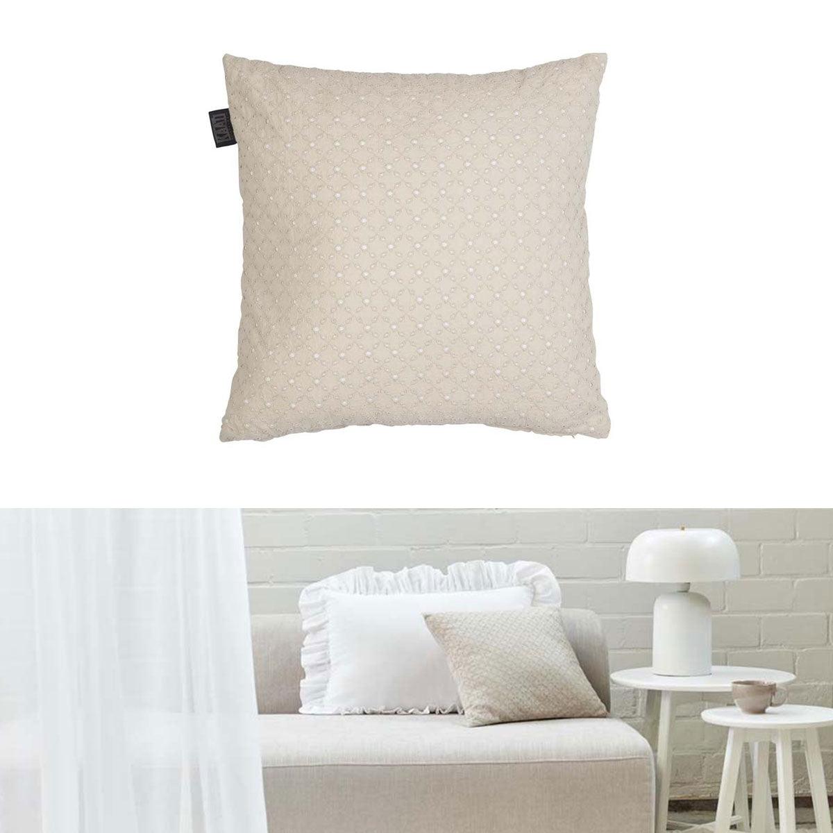 Bedding House Chelsy Sand Square Filled Cushion 40cm x 40cm - Harrogates