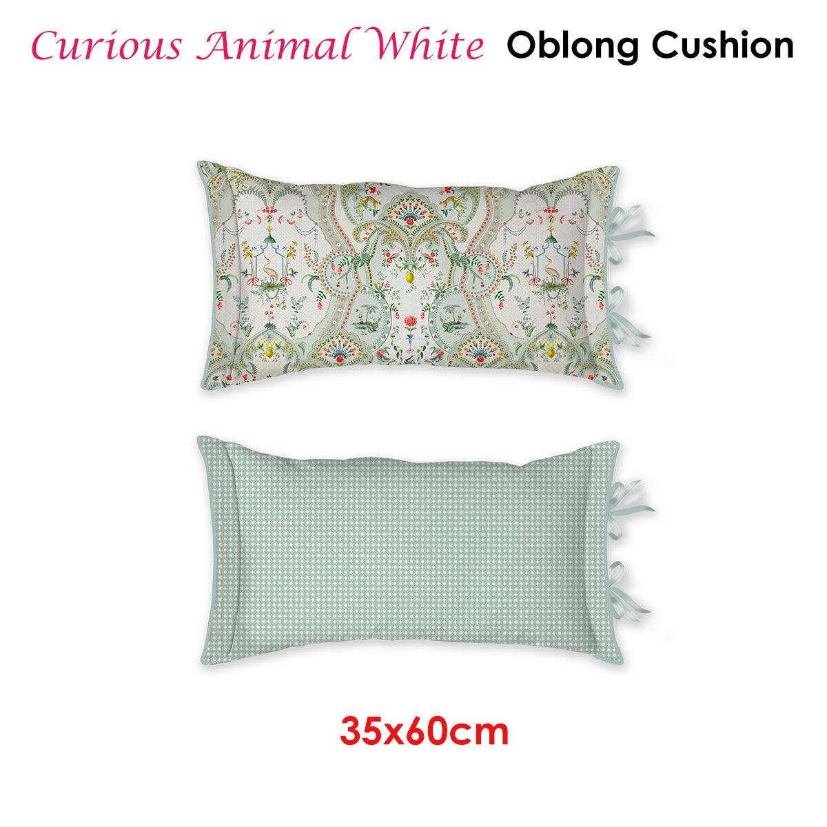 PIP Studio Curious Animal White Oblong Cushion - Harrogates