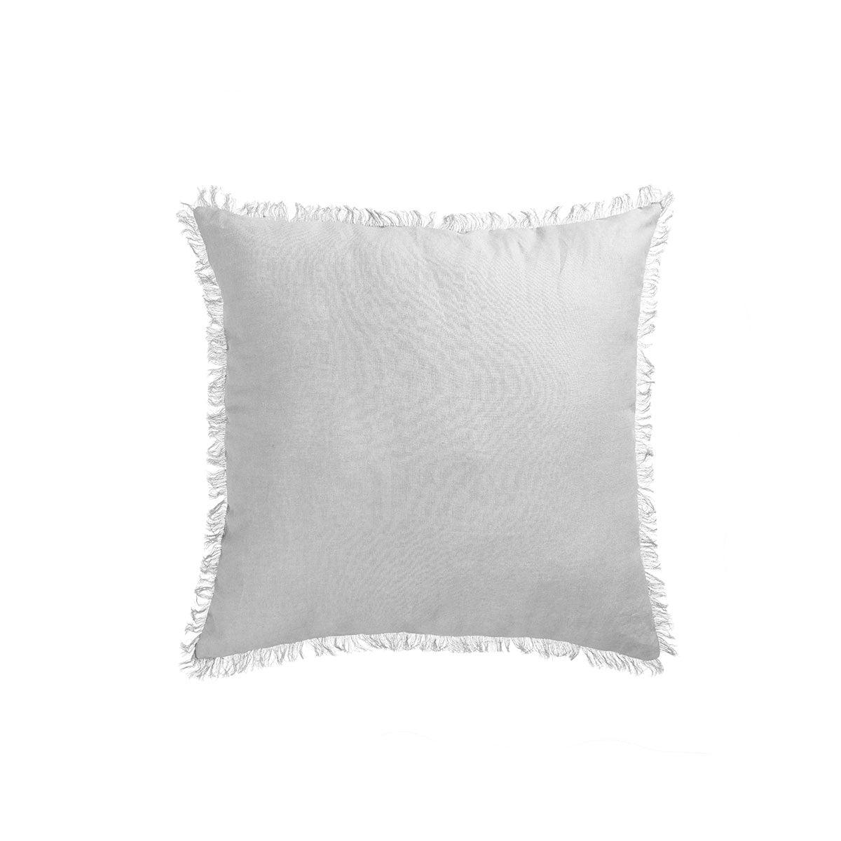 Vintage Design Homewares Dove Grey French Linen Filled Cushion Square - 55cm x 55cm - Harrogates