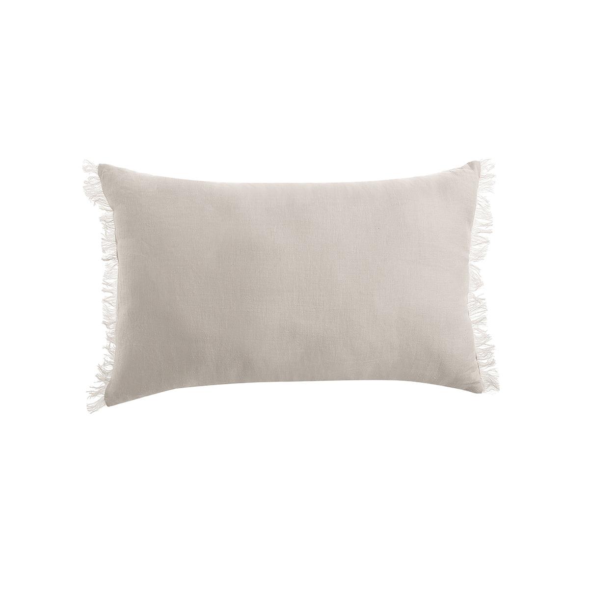 Vintage Design Homewares Natural French Linen Filled Cushion Oblong - 35cm x 55cm - Harrogates