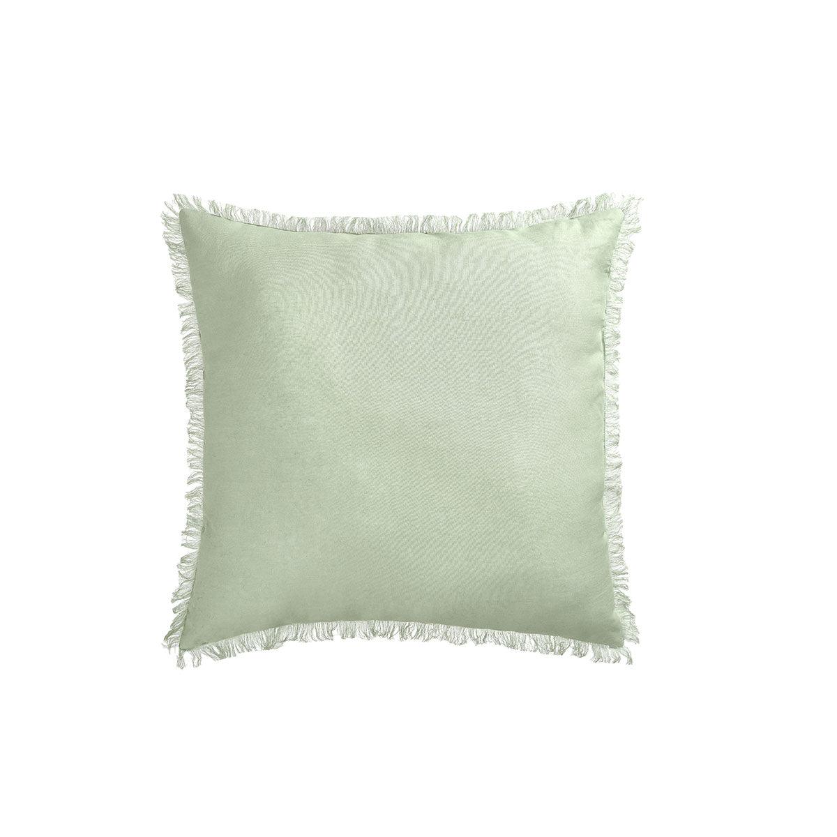 Vintage Design Homewares Sage French Linen Filled Cushion Square - 55cm x 55cm - Harrogates