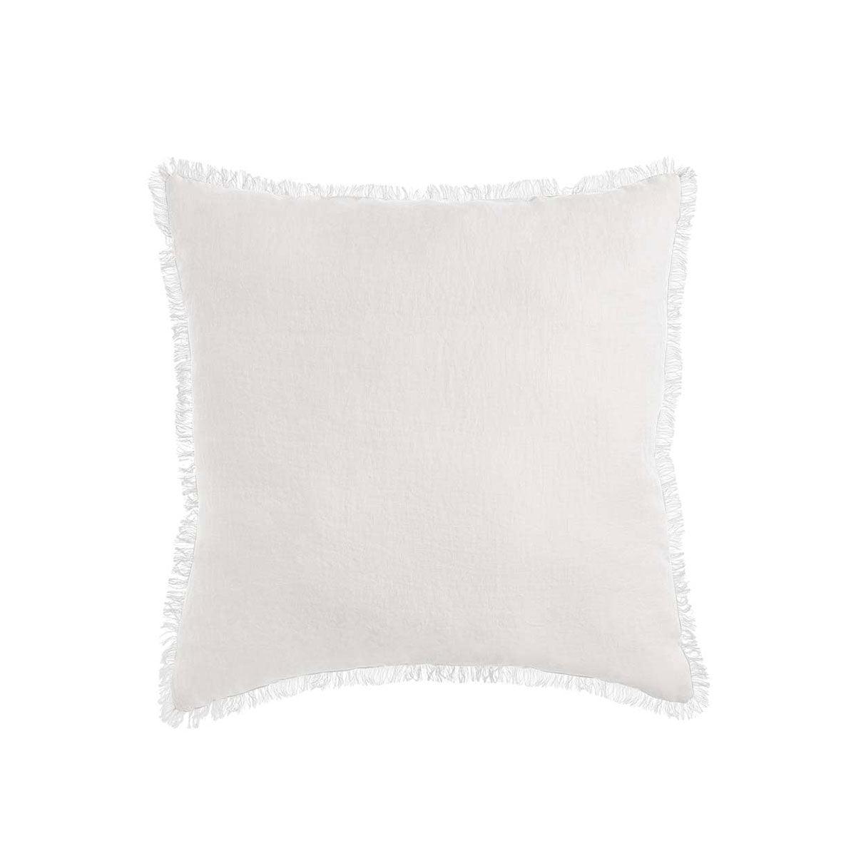 Vintage Design Homewares White French Linen Filled Cushion Square - 55cm x 55cm - Harrogates