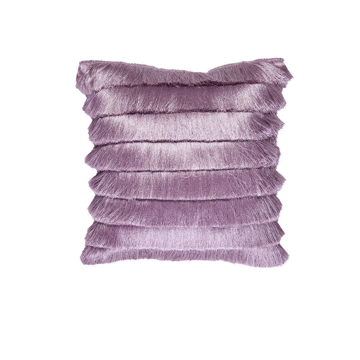 Bedding House Fringy Lilac Luxury Cotton Filled Cushion - Harrogates