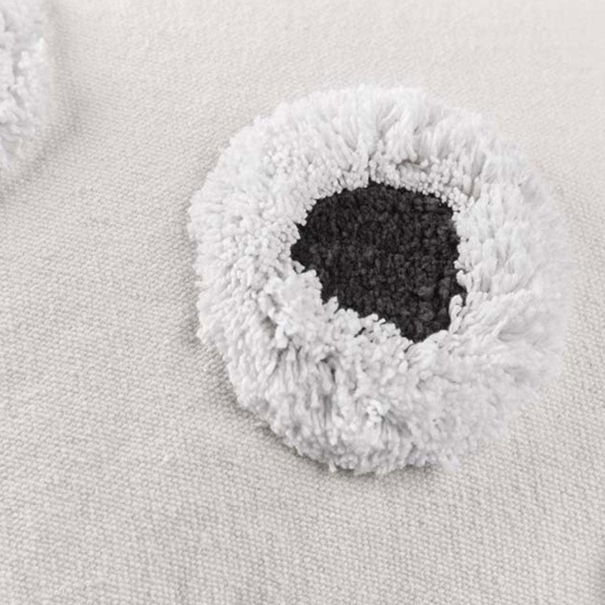 VTWonen Stripe and Eye Natural Square Filled Cushion 50cm x 50cm - Harrogates