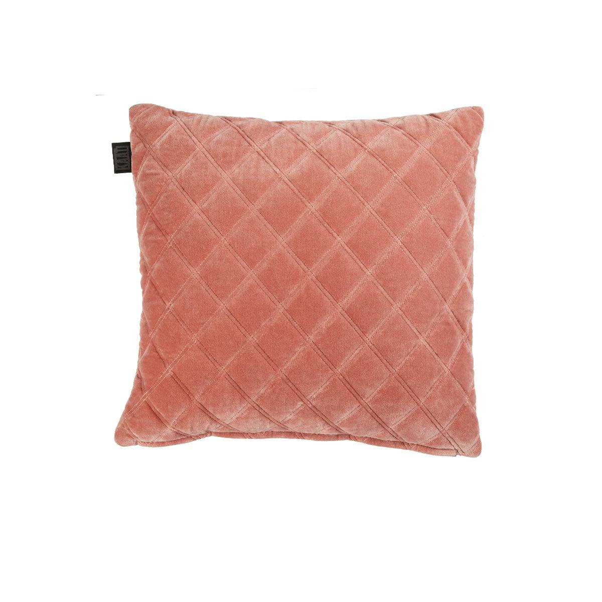 Bedding House Vercors Luxury Cotton Velvet Filled Square Cushion - Pink - Harrogates