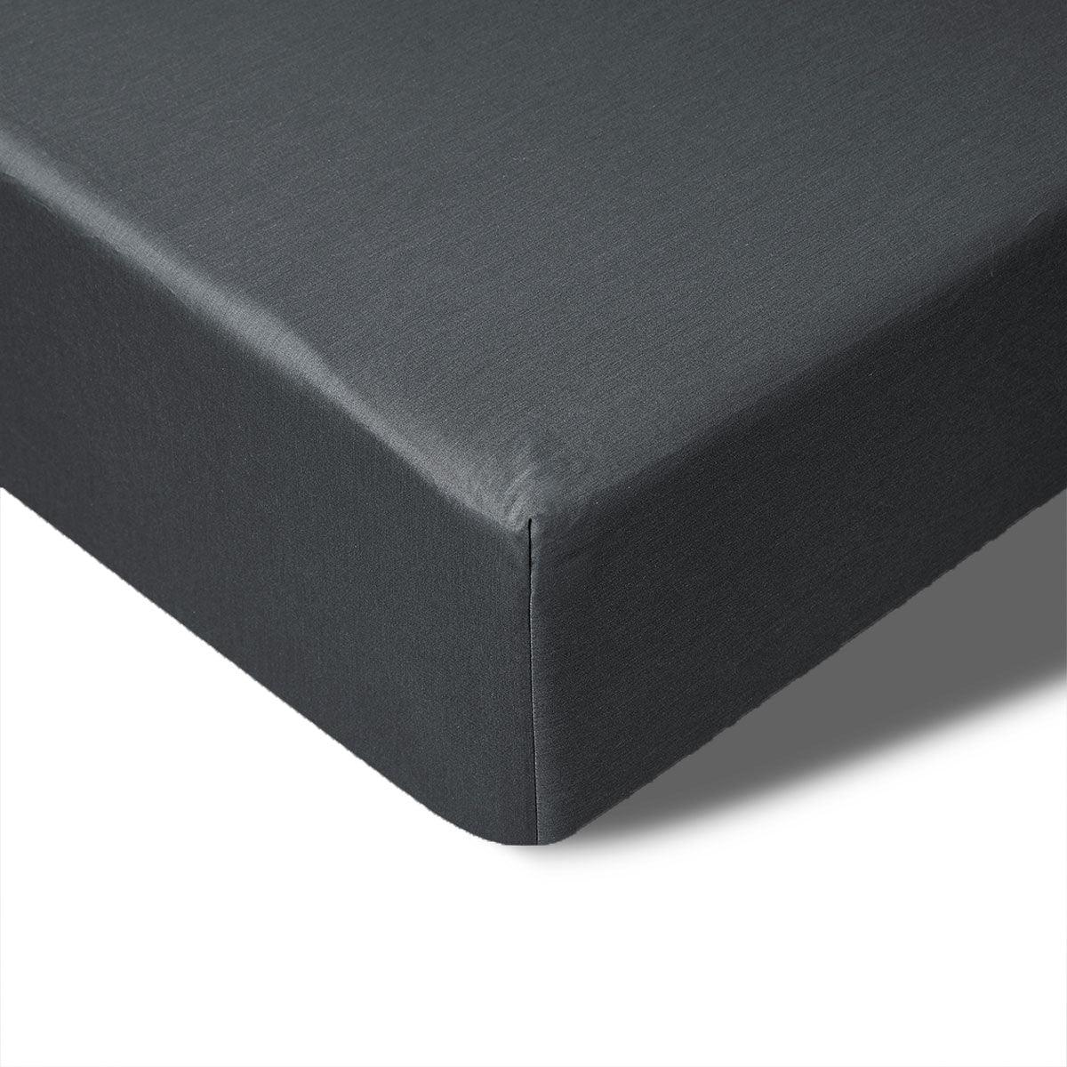 Accessorize 400TC Charcoal Bamboo Cotton Fitted Sheet 40cm Wall King Single - Harrogates