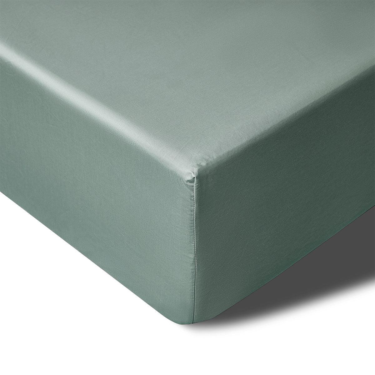 Accessorize 400TC Sage Bamboo Cotton Mega / Super Fitted Sheet 50cm Wall Queen - Harrogates