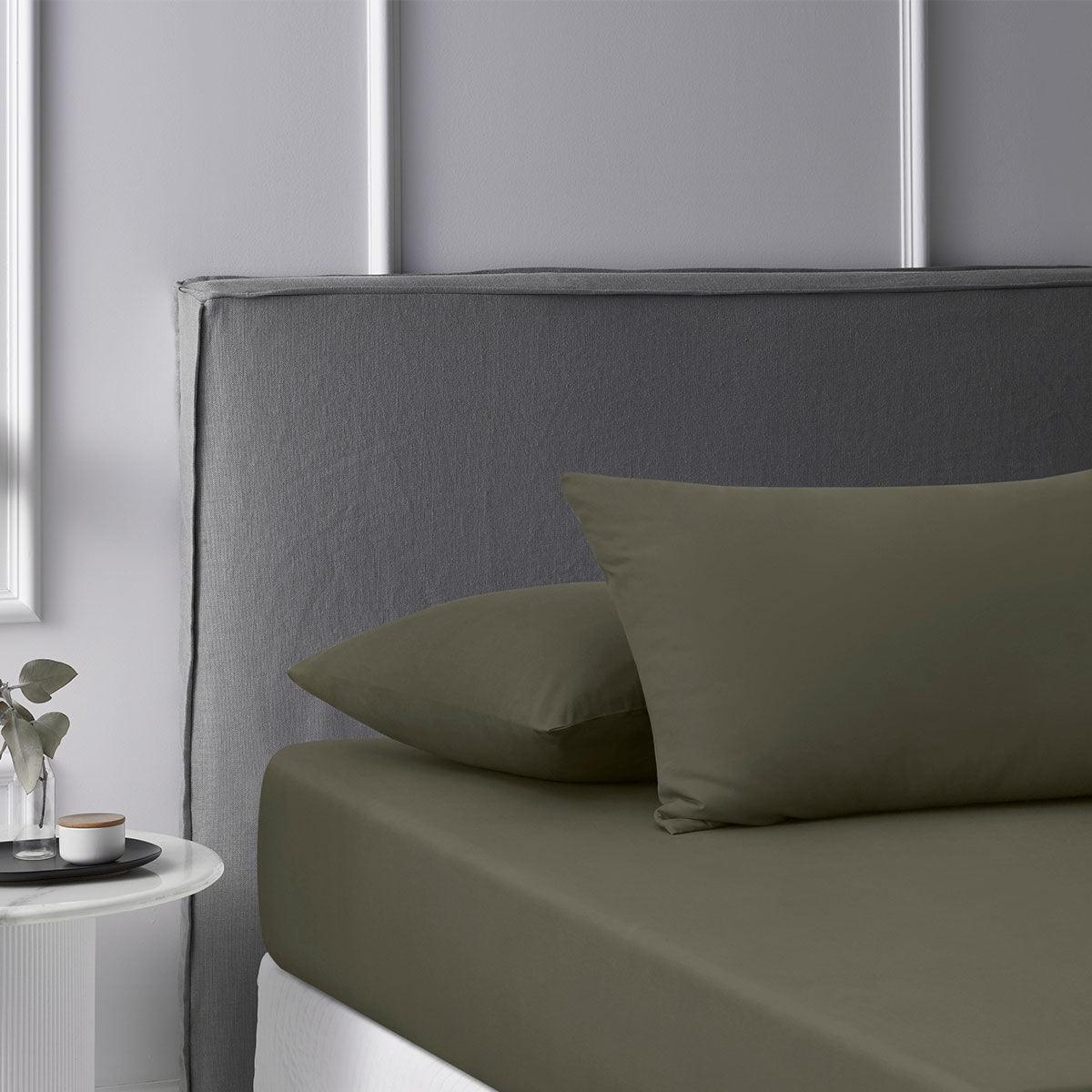 Accessorize Caramel Washed Cotton Fitted Sheet Set Super King - Harrogates