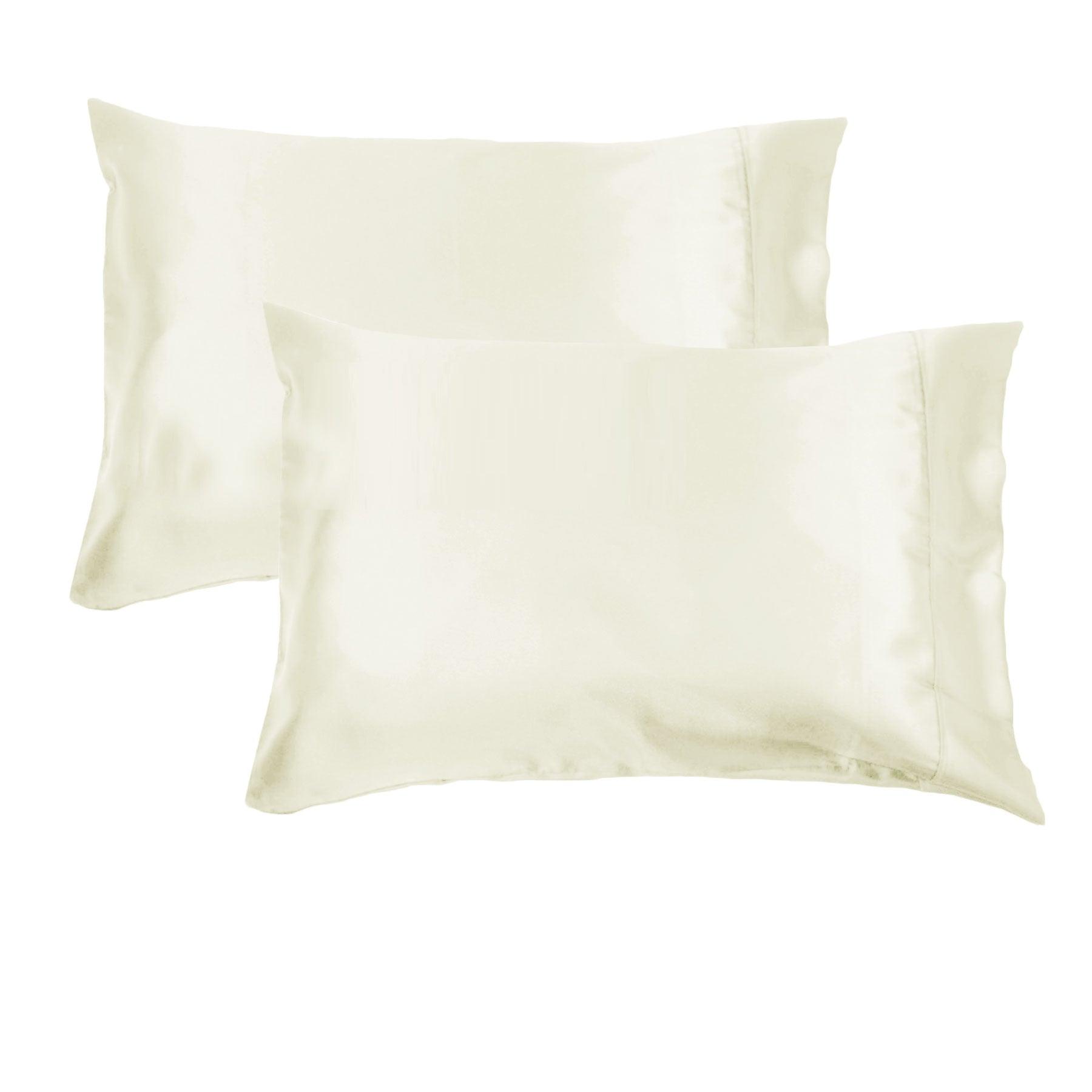 Accessorize 300TC Deluxe Essentials Satin Standard Pillowcases Stone (Ivory) - Harrogates