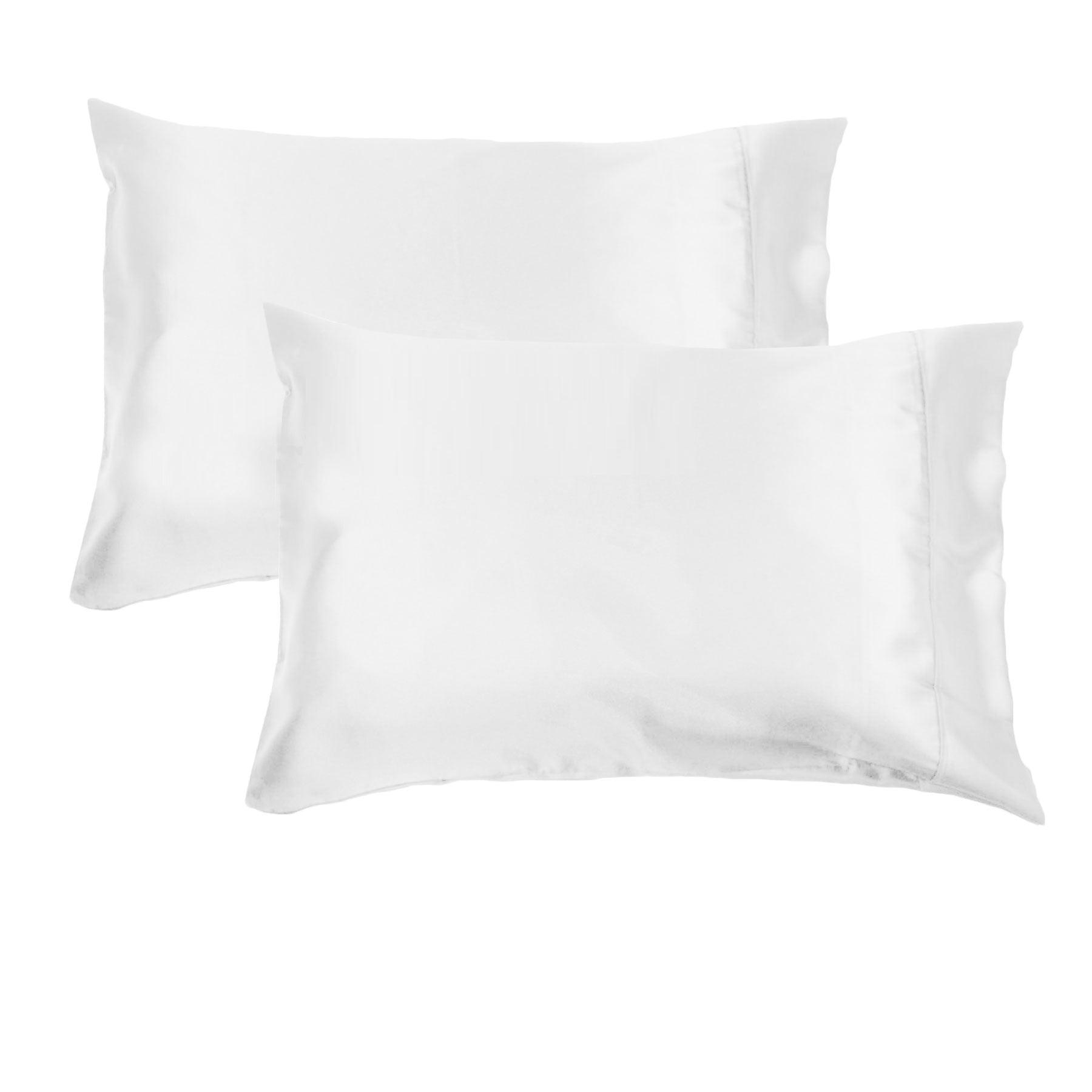 Accessorize 300TC Deluxe Essentials Satin Standard Pillowcases White - Harrogates