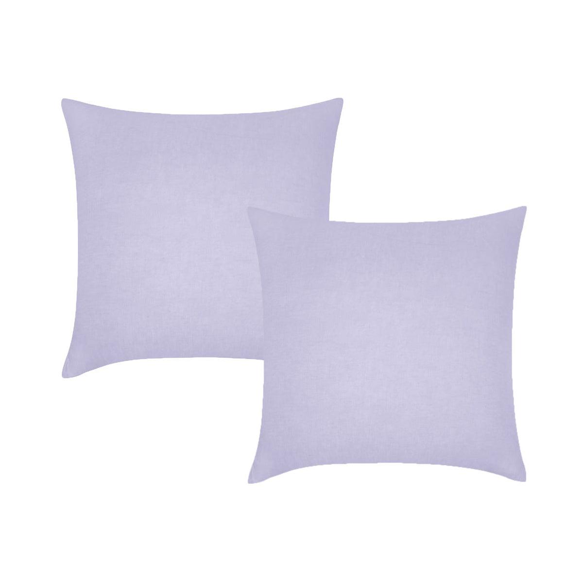 Vintage Design Homewares Pair of Lilac French Linen European Pillowcases 65 x 65cm - Harrogates