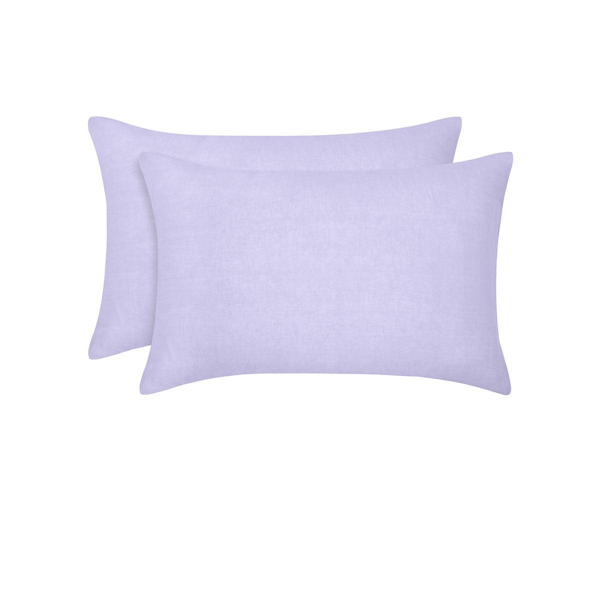 Vintage Design Homewares Pair of Lilac French Linen Standard Pillowcases 48 x 73cm - Harrogates