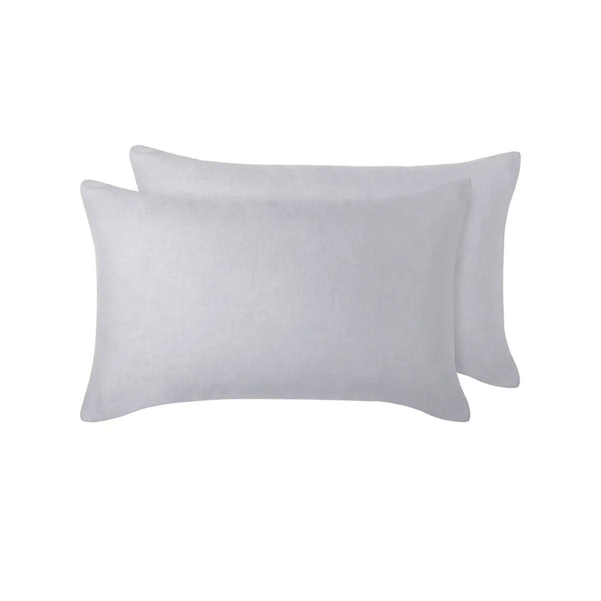 Vintage Design Homewares 100% Linen Pair of Standard Pillowcases Dove Grey 48 x 73 cm - Harrogates