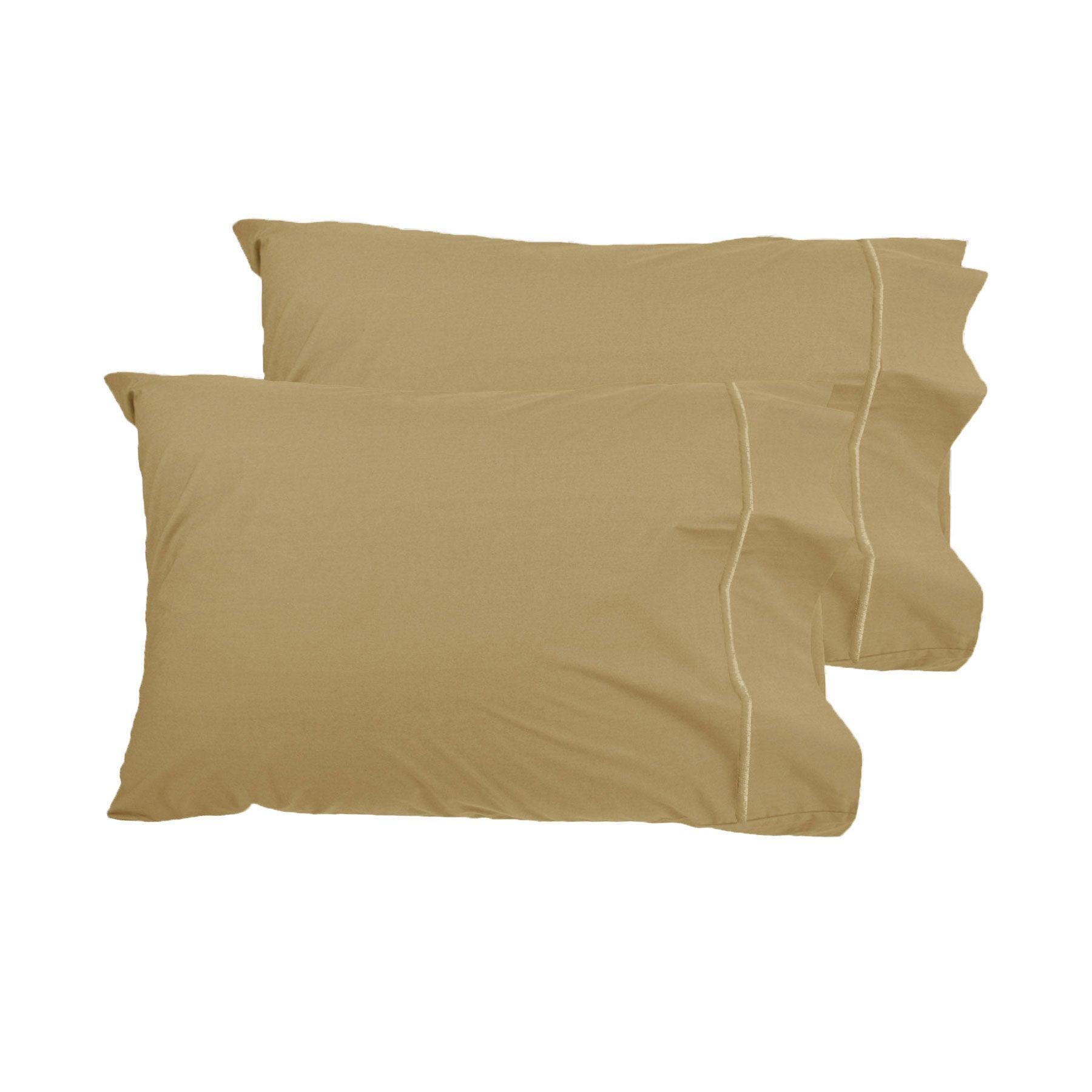 Grand Aterlier Pair of Queen Sized Pillowcases - Royal Gold - Harrogates