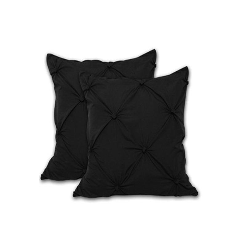 Accessorize 2 Pce Puffy European Pillowcases Black - Harrogates
