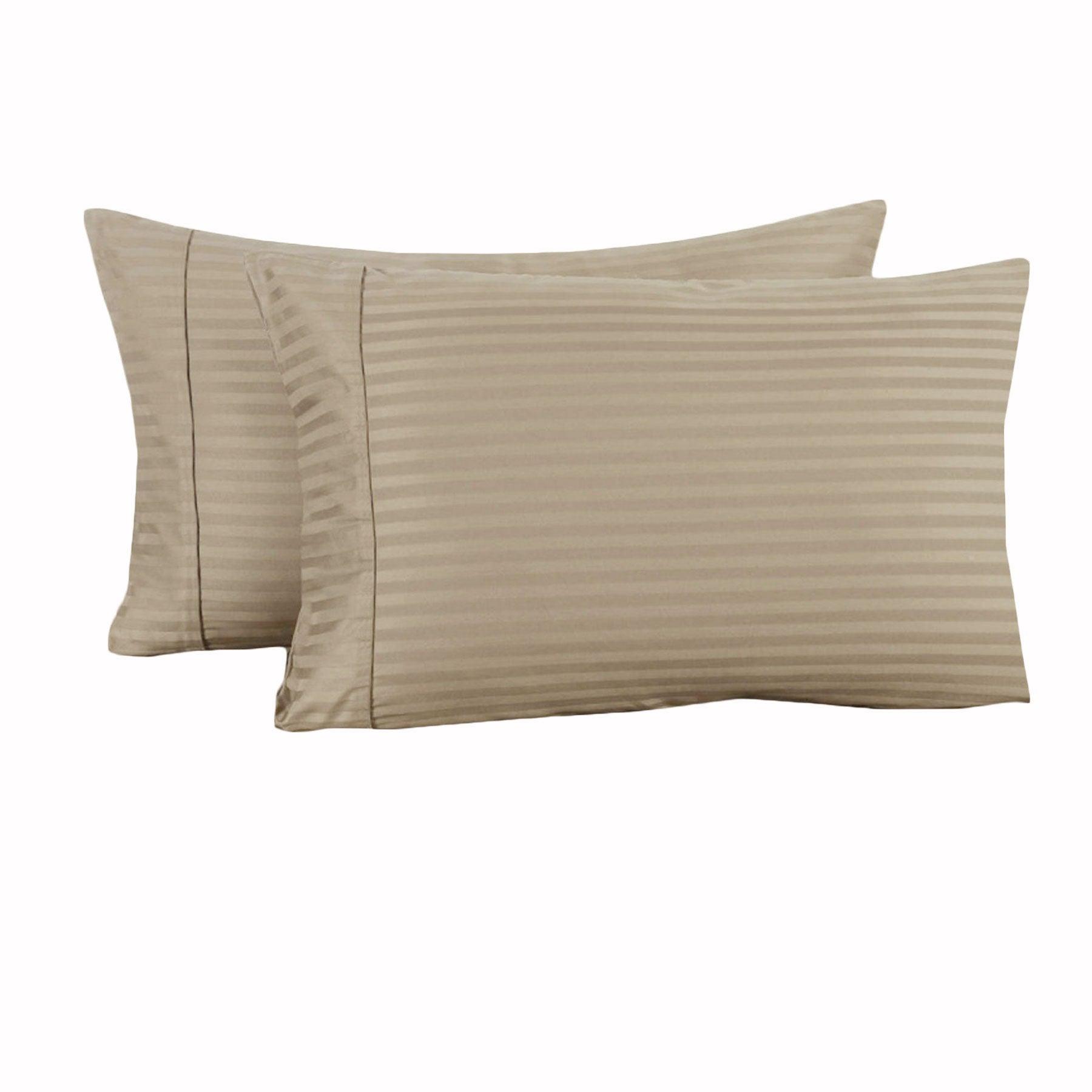 Accessorize 325TC Pair of Cuffed Standard Pillowcases Linen - Harrogates
