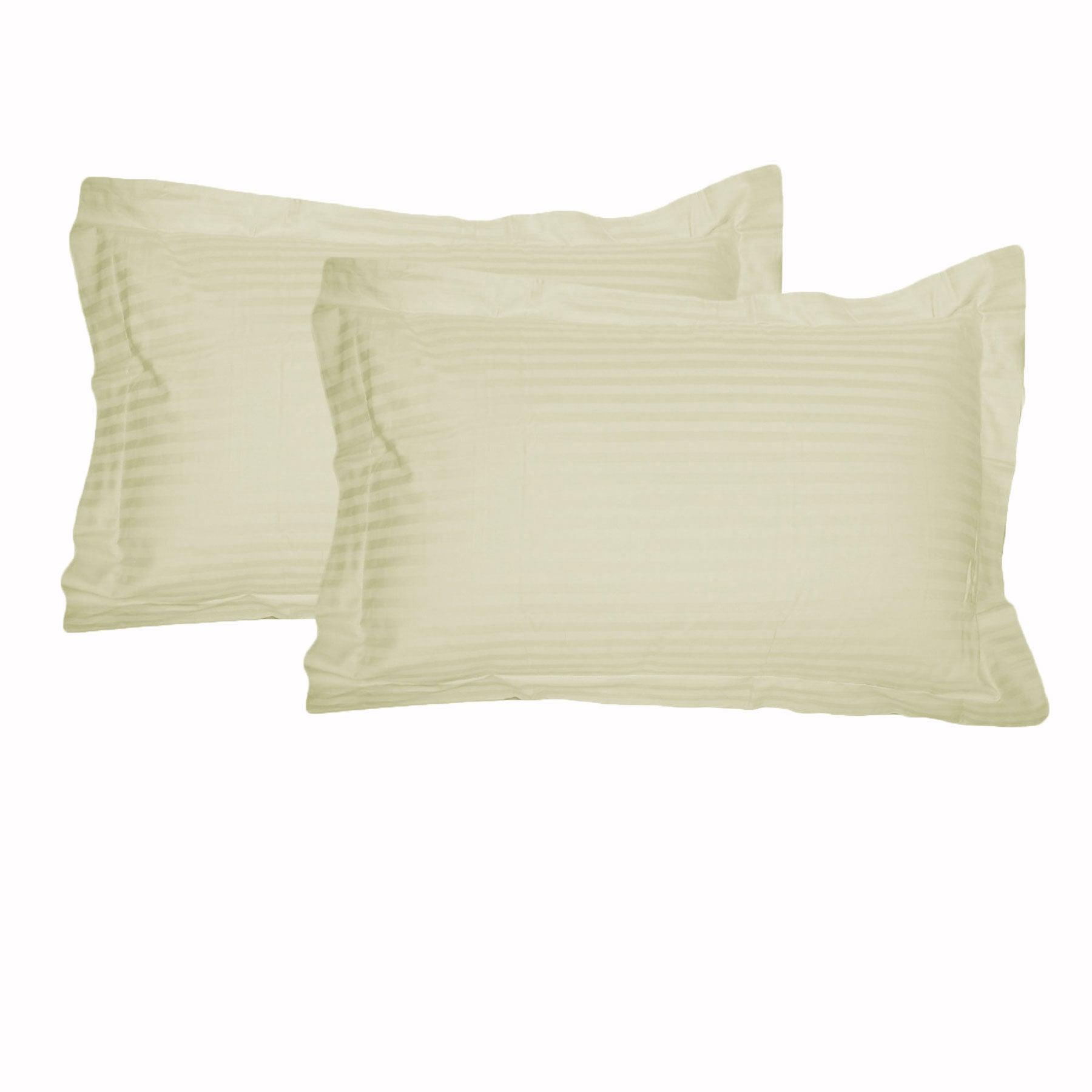 Accessorize 325TC Pair of Tailored Standard Pillowcases Ecru - Harrogates