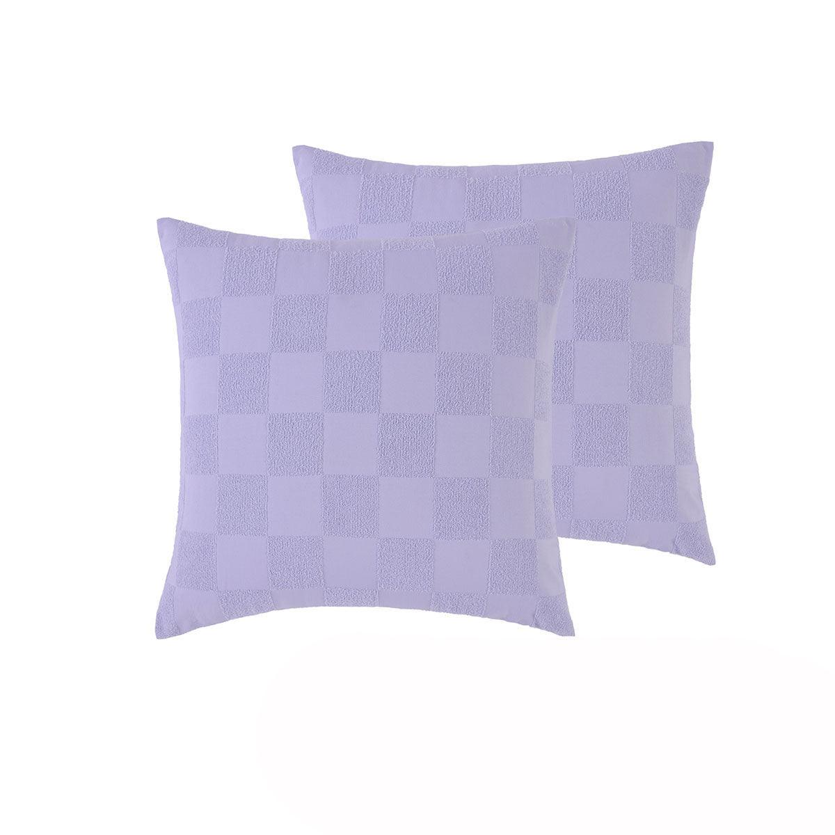 Accessorize Pair of Tipo Lilac Chenille European Pillowcases 65 x 65cm - Harrogates