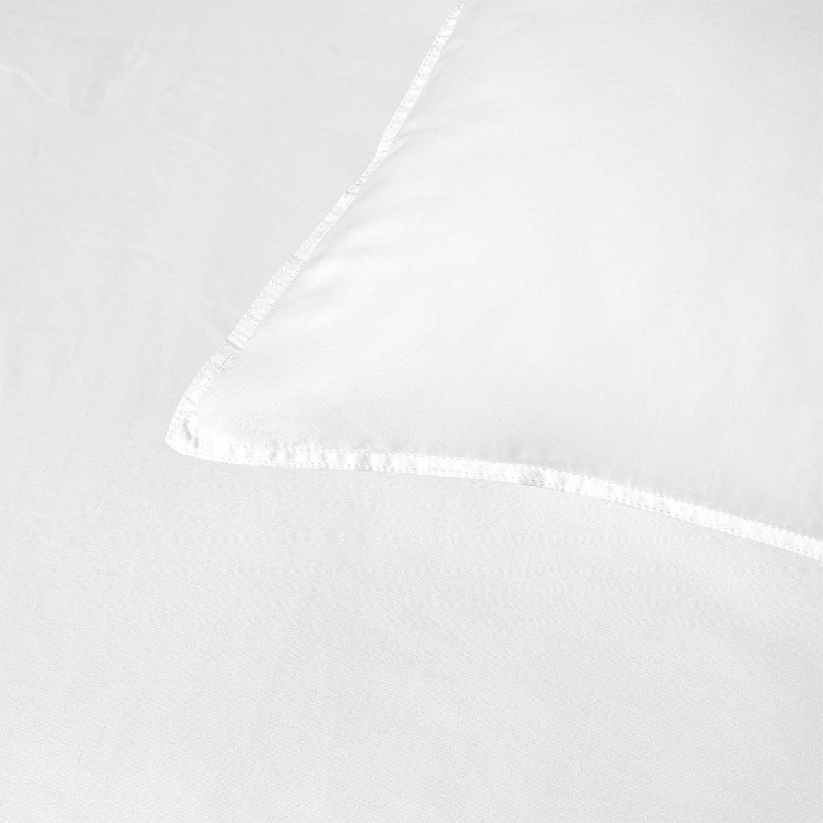 Accessorize White 400TC White Bamboo Cotton Double Stitched Quilt Cover Set Single - Harrogates