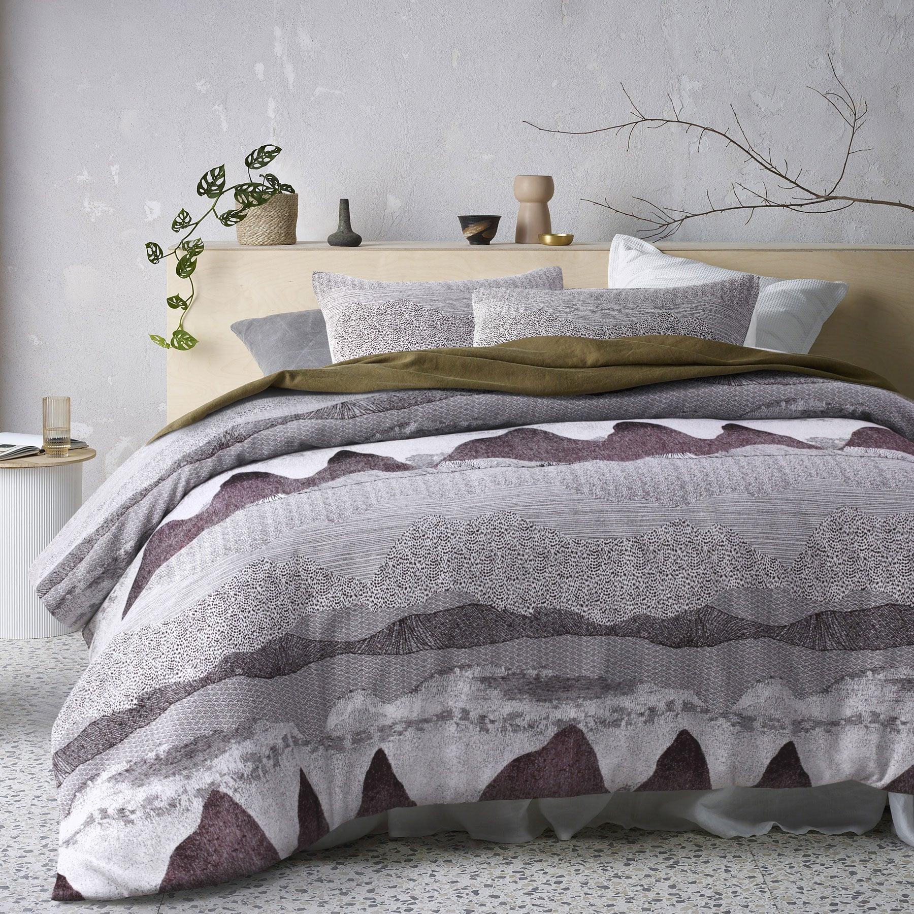 Accessorize Bulla Burgundy Quilt Cover Set Queen - Harrogates