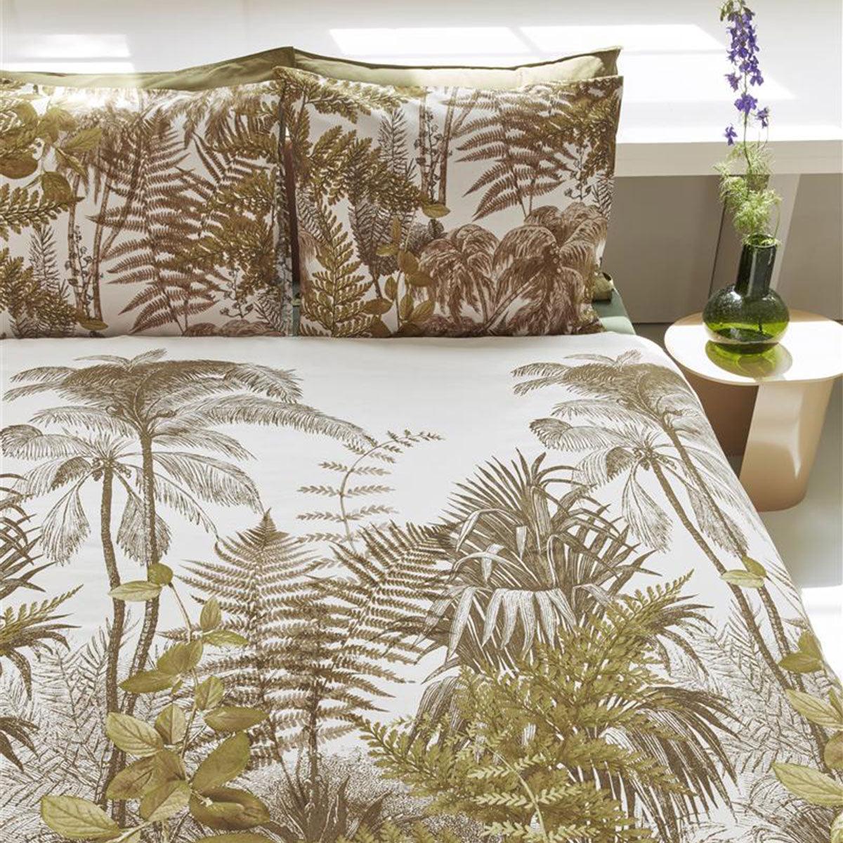 Bedding House Caribe Ochre Cotton Quilt Cover Set King - Harrogates