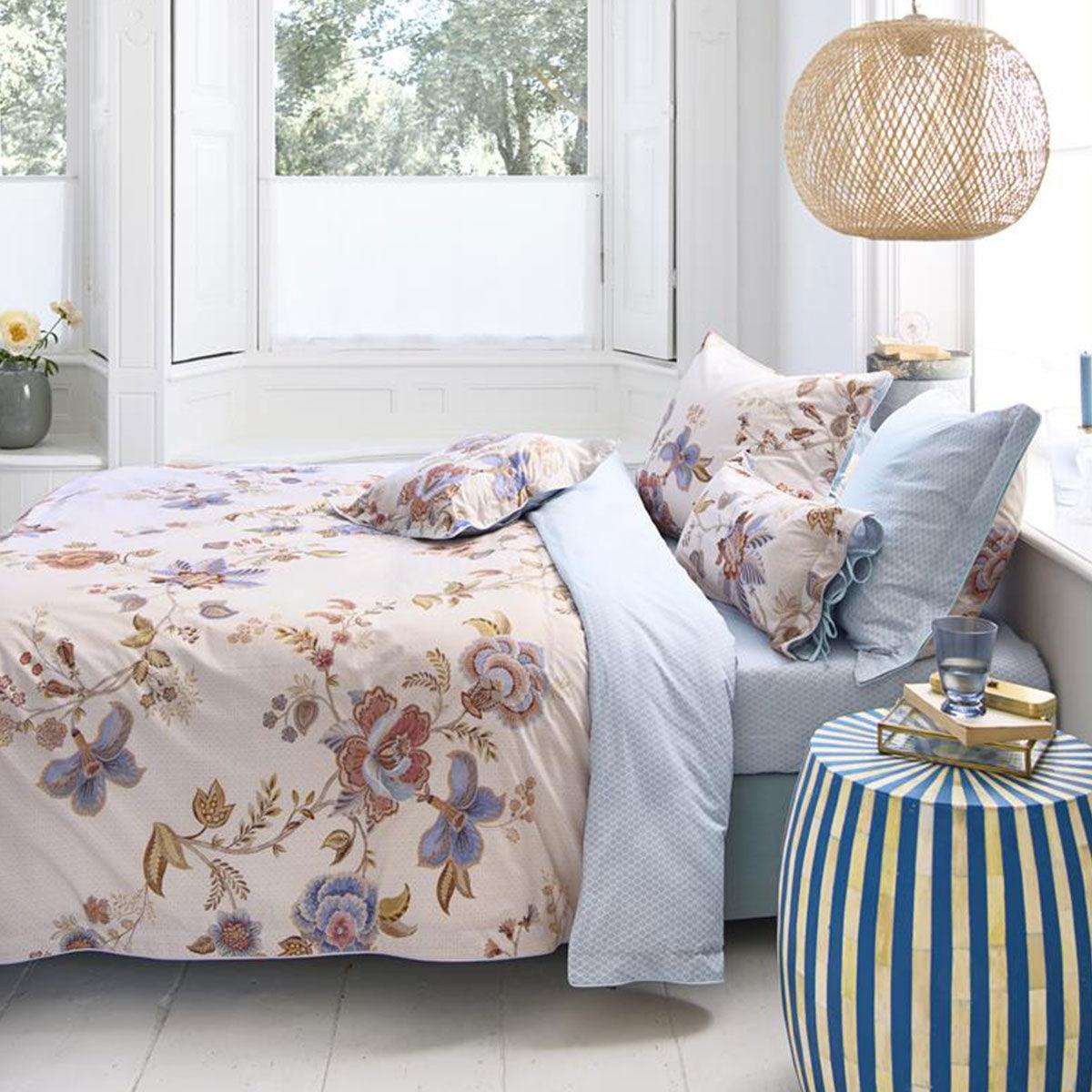 PIP Studio Cece Fiore White Cotton Quilt Cover Set Queen - Harrogates