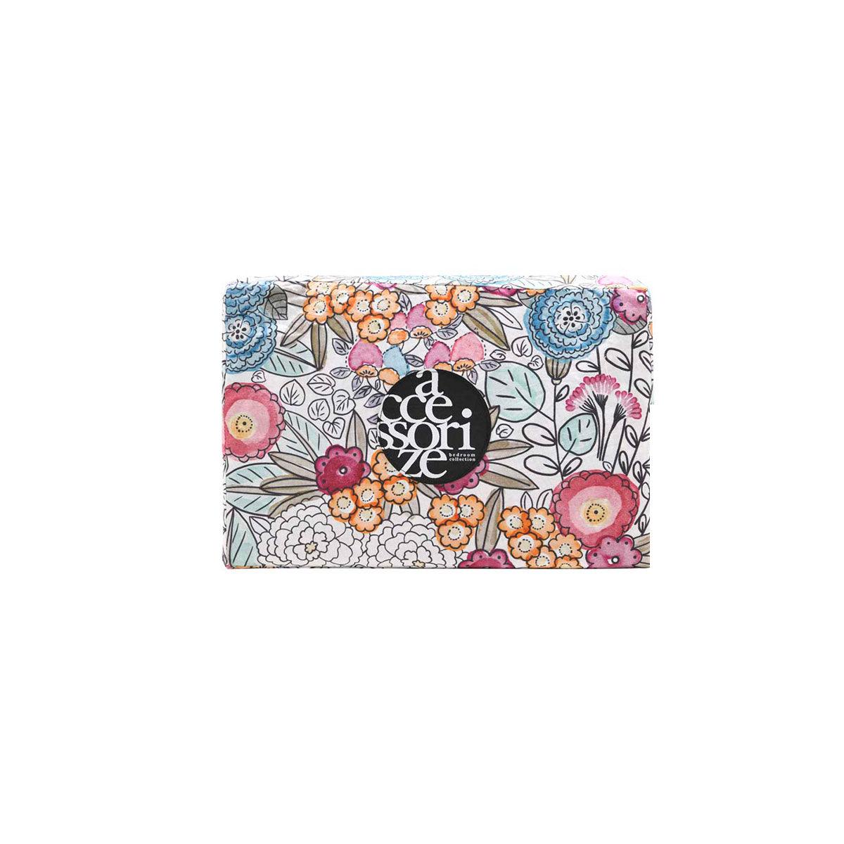 Accessorize Amara Washed Cotton Printed Reversible Quilt Cover Set King - Harrogates