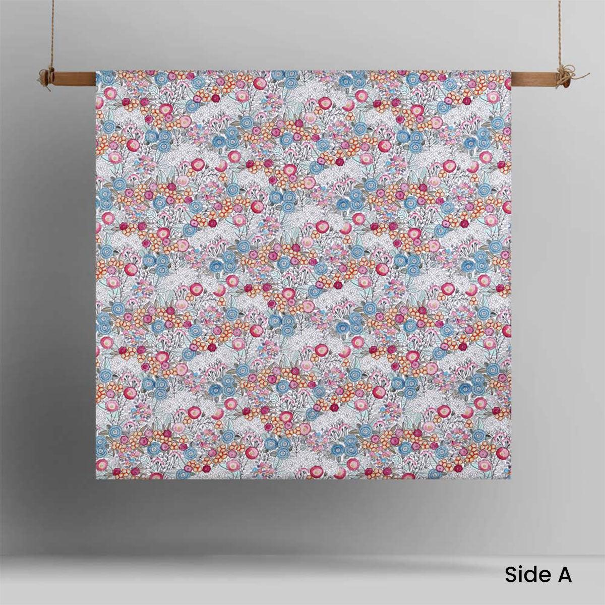 Accessorize Amara Washed Cotton Printed Reversible Quilt Cover Set Queen - Harrogates