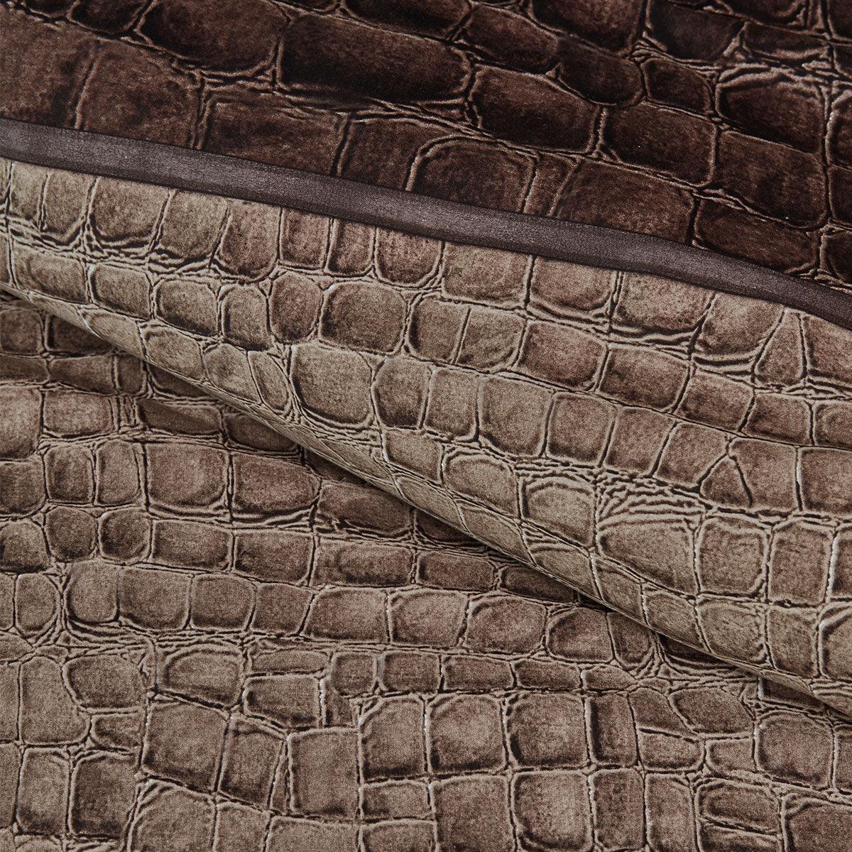 Riviera Maison Croco Brown Cotton Quilt Cover Set Queen - Harrogates