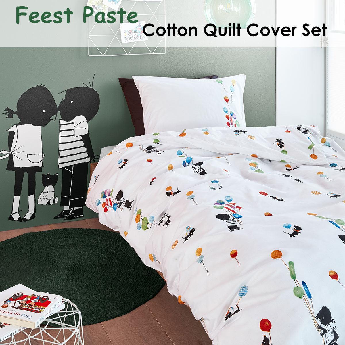Fiep Westendorp Feest Pastel Cotton Quilt Cover Set Single - Harrogates