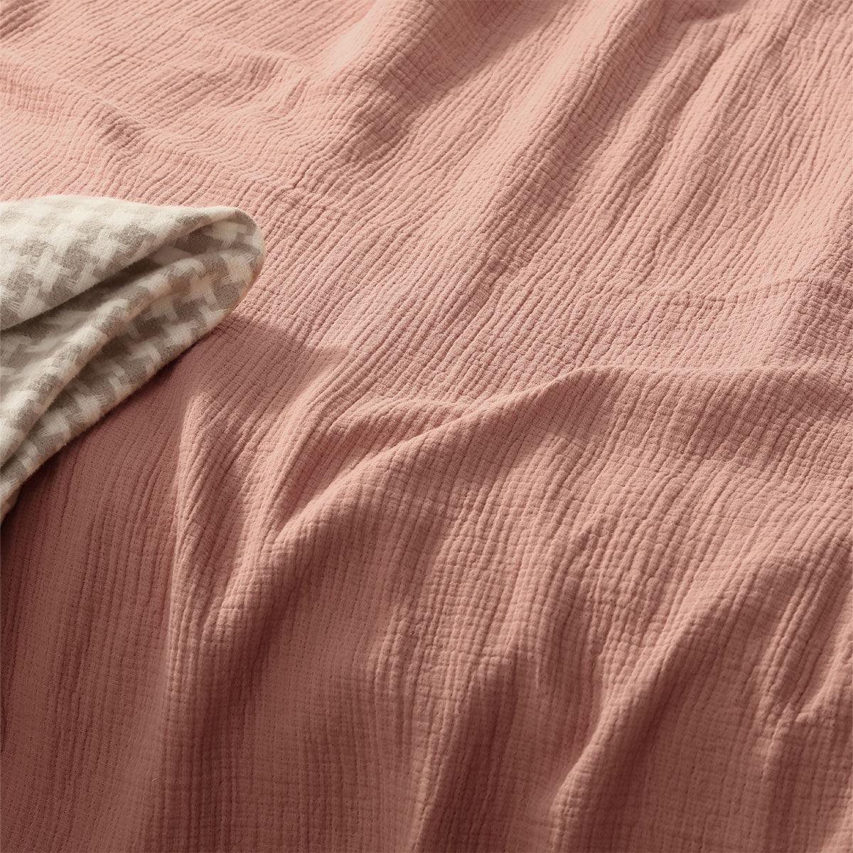 Vintage Design Homewares Hugo Clay Cotton Gauze Quilt Cover Set King - Harrogates