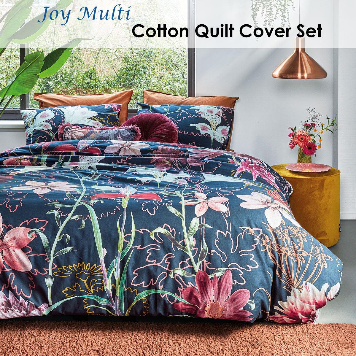 Bedding House Joy Multi Cotton Quilt Cover Set Queen - Harrogates