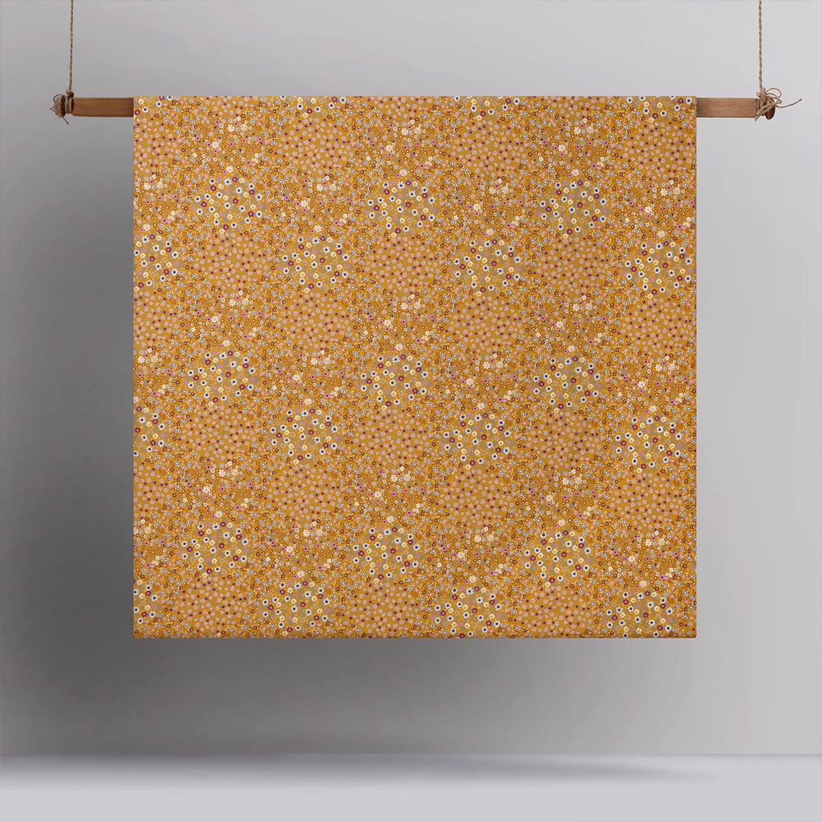 Accessorize Lisa Ochre Washed Cotton Printed Quilt Cover Set King - Harrogates