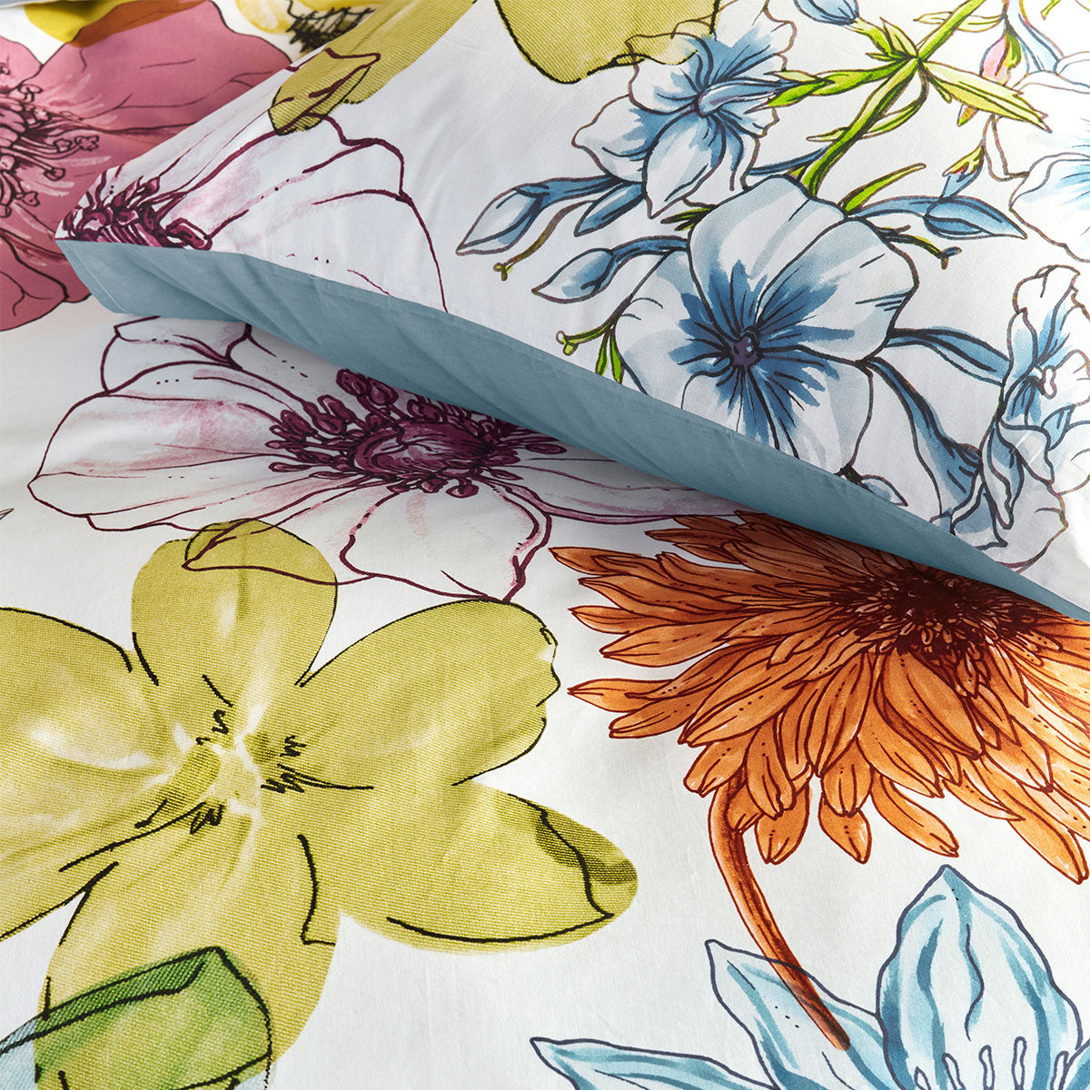 Bedding House Lotti Multi Cotton Floral Quilt Cover Set King