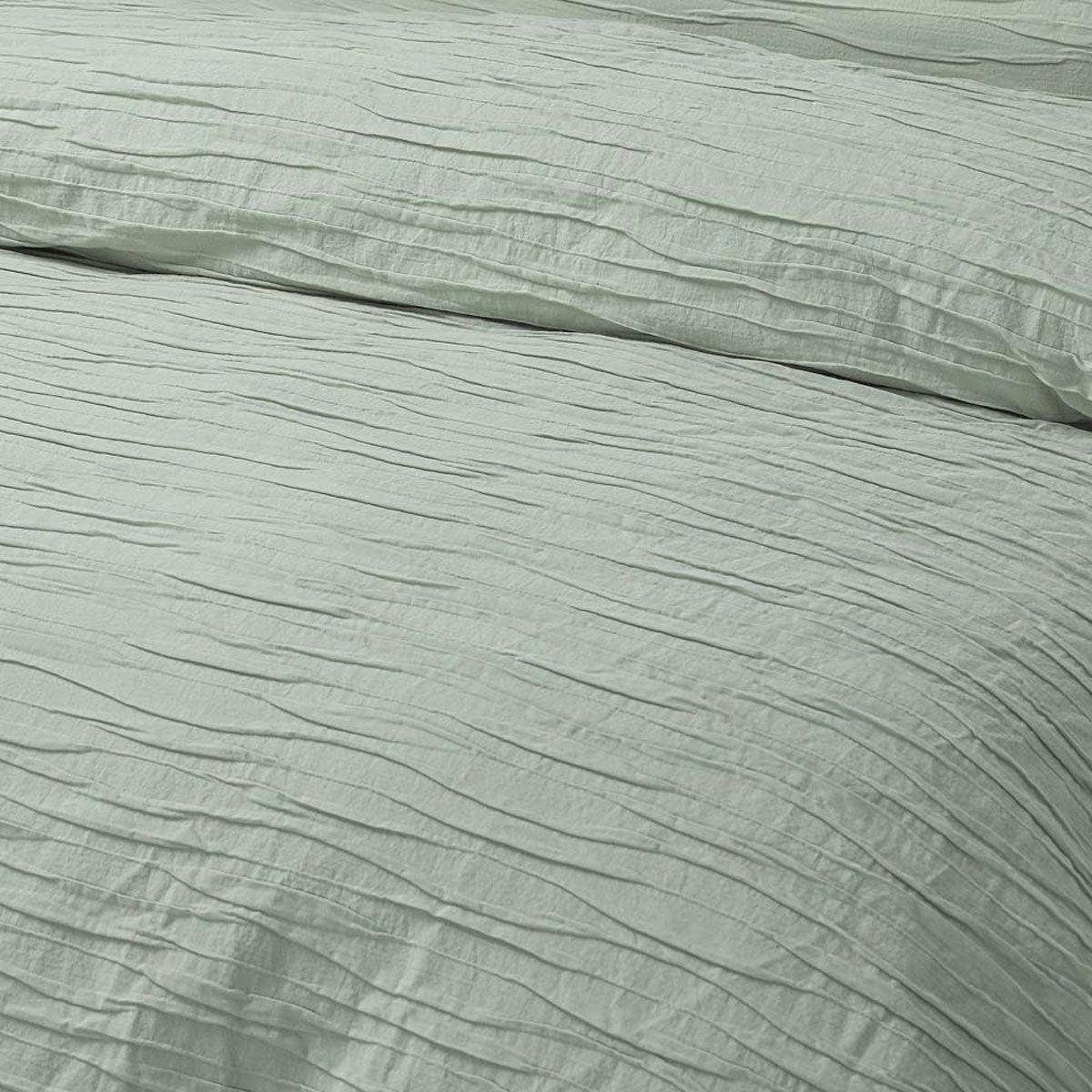 Vintage Design Homewares Malvern Sage Cotton Quilt Cover Set King - Harrogates