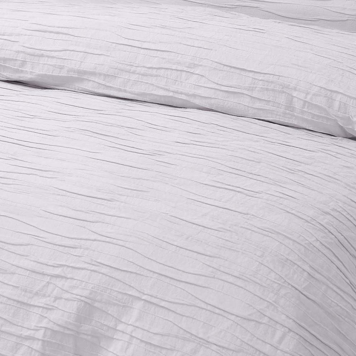 Vintage Design Homewares Malvern White Cotton Quilt Cover Set Single - Harrogates